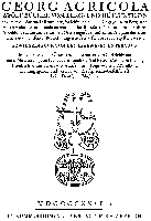 Cover des Buches: De Re Metallica von Georg Agricola von 1556