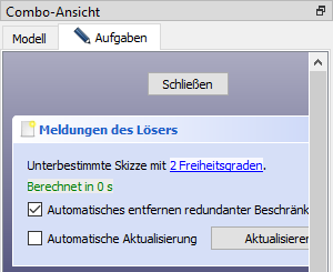 Screenshot Meldungen des L&ouml;sers