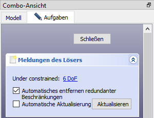 Screenshot Meldungen des L&ouml;sers