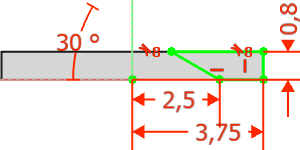 Skizze des Anschliffes Skizze des Anschliffes