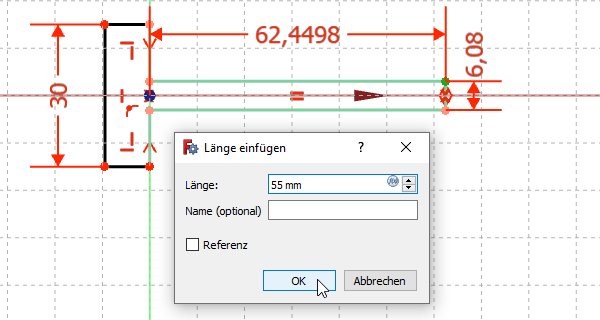 Bema&szlig;ung mit Koordinaten