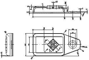 Technische Zeichnung einer Lupe f&uuml;r ein Digitalisiertablett