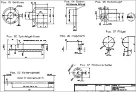 Windmesser Einzelteilzeichnungen